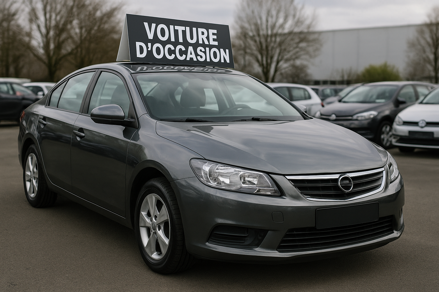 voiture d'occasion - voiture dans un stationnement avec plusieurs autres